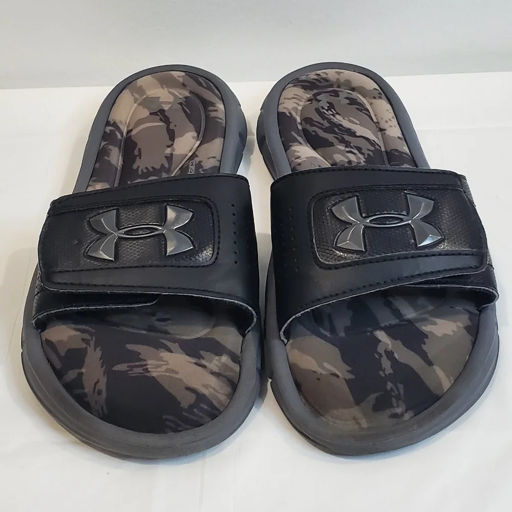 Under Armour Black Slide Sandals‎